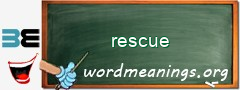 WordMeaning blackboard for rescue